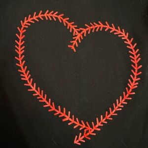 Baseball stitches heart tank